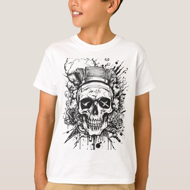 Skull Tattoo Art Art T-Shirt (Framsida)
