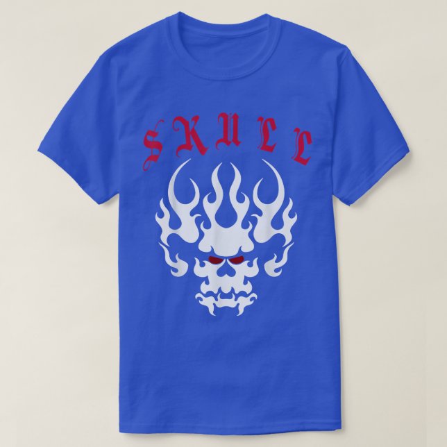 Skull Tattoo Death Skeleton T-Shirt (Design framsida)