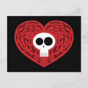 Skull Tattoo Heart Vykort