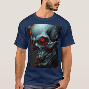 Skull Tecknads Stil Illustration Fantasy Art T Shirt
