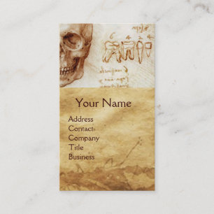 SKULL,TEETH,DENTAL CLINIC,DENTIST MONKEY OCH CAT VISITKORT