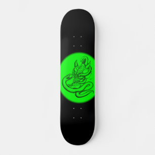 Skull - Teufelschädel mit Schlange Skateboard Bräda 19,5 Cm