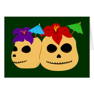 Skull Tiki Mugg Hälsningskort