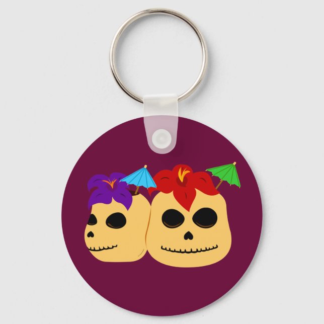 Skull Tiki Mugg Nyckelring (Framsida)