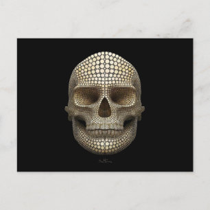 Skull tillverkad av cirklar vykort
