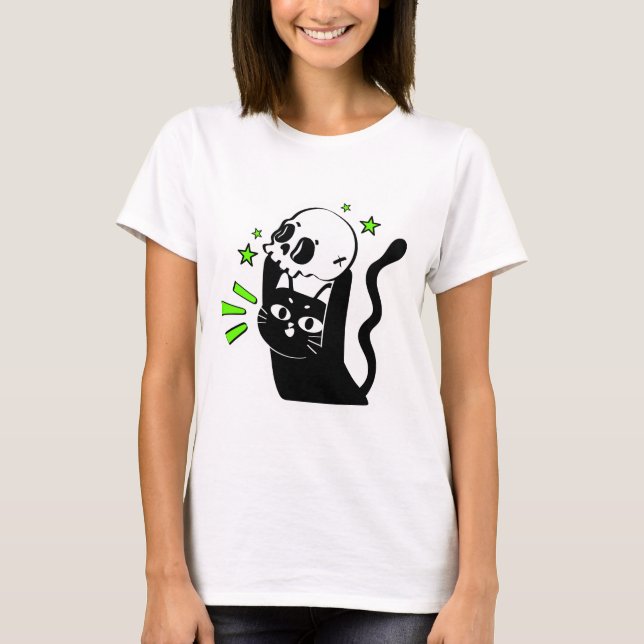 Skull Toss Kattunge Tee (Framsida)