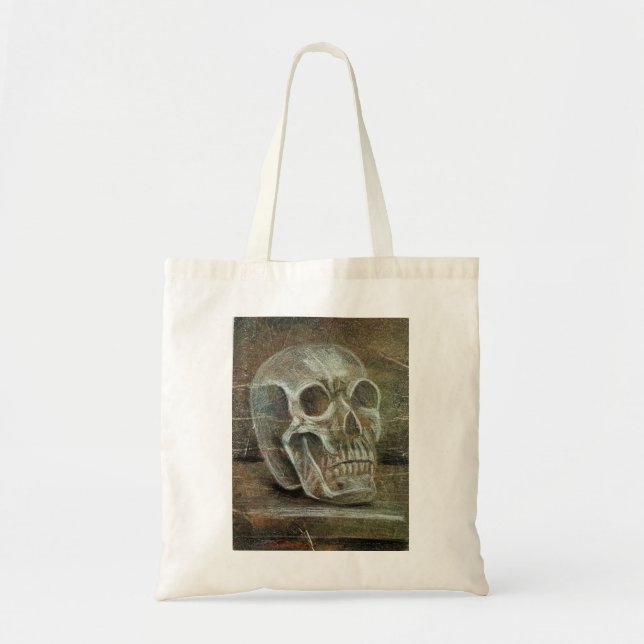 Skull Tote Bag Tygkasse (Framsidan)