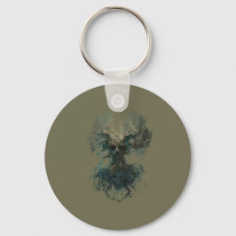 Skull Tree Surreal Dark Nature Nyckelring