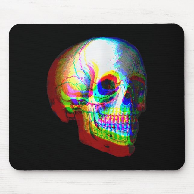 Skull Trippy Vaporwave Halloween Techno Rave Edm Musmatta (Framsidan)