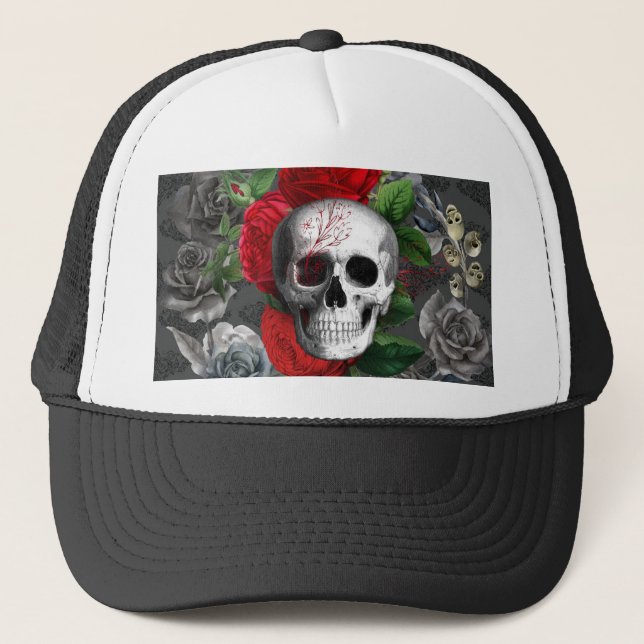 Skull-Truckerkeps Keps (Framsida)