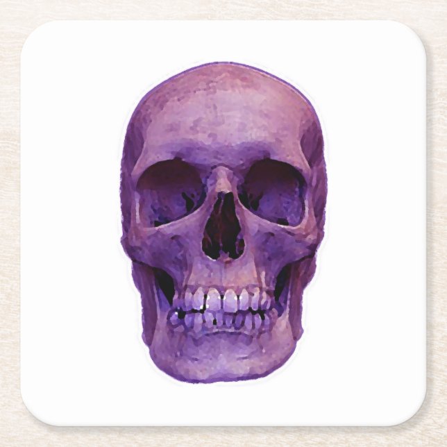 Skull Underlägg Papper Kvadrat (Framsidan)
