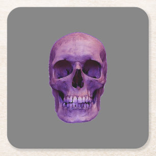 Skull Underlägg Papper Kvadrat