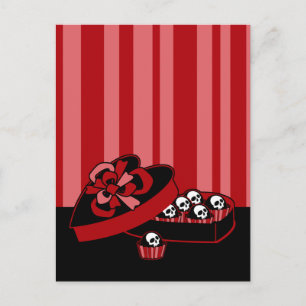 Skull Valentine Candy Helg Vykort