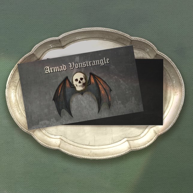 Skull Vampire Fladdermus Mörk Visitkort (Skapare uppladdad)