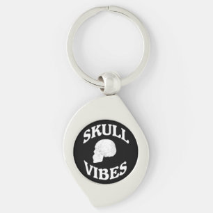 Skull vibes swirl silverfärgad nyckelring