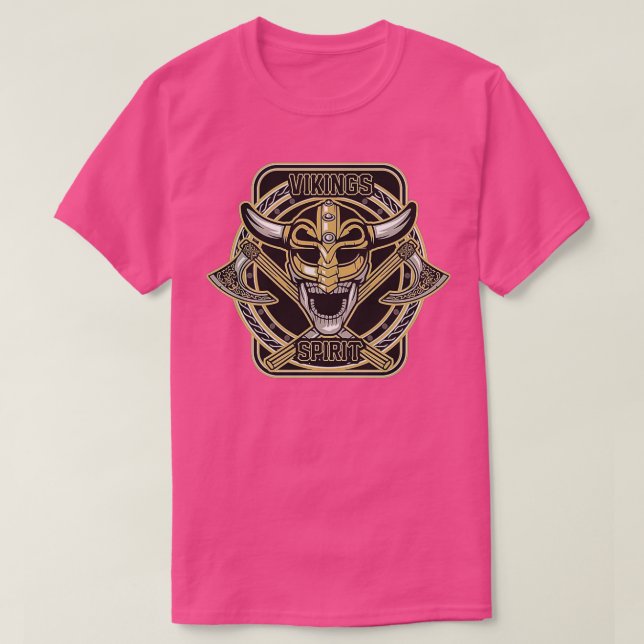 Skull Vikings Spirit T Shirt (Design framsida)