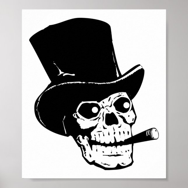 Skull w/Top hat Poster (Framsidan)