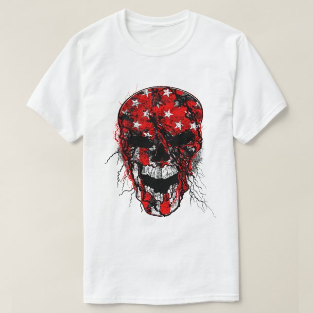 Skull Warrior for Life T Shirt (Design framsida)