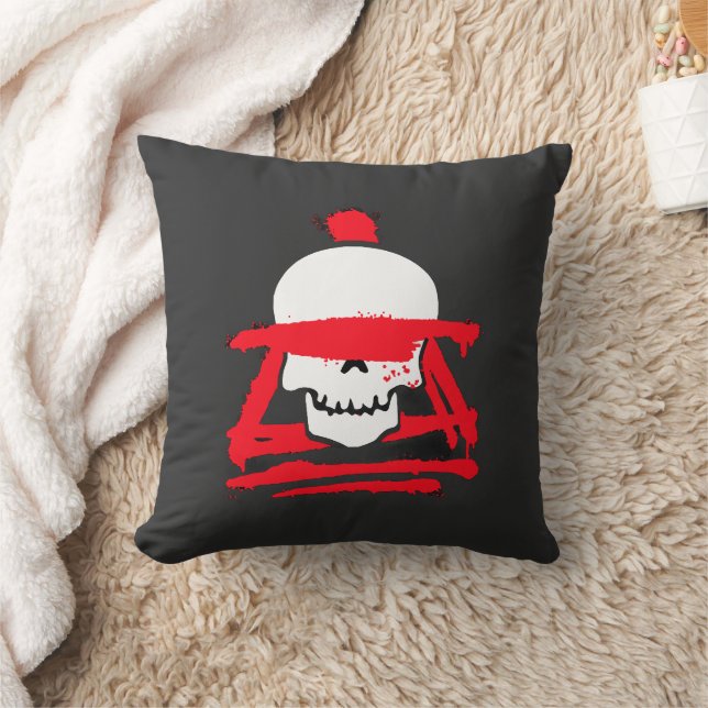Skull Warrior Gothic Kuddöverkast Kudde (Filt)