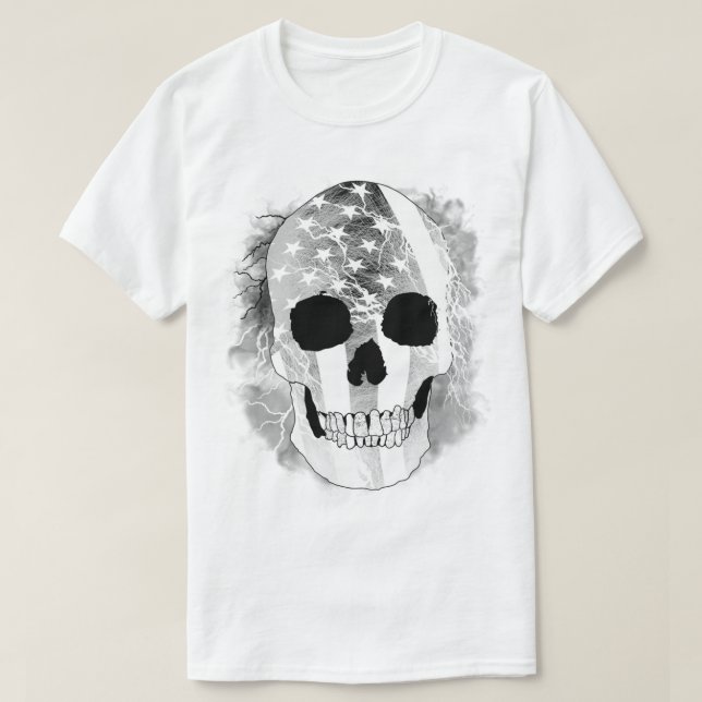 Skull Warrior Soldier T Shirt (Design framsida)