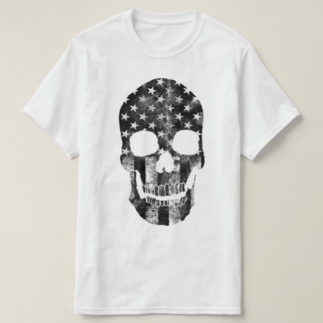 Skull Warrior USA T Shirt (Design framsida)