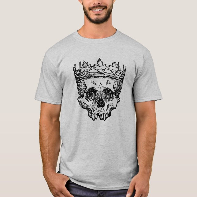 Skull Wear Krona Gothic Teckning T Shirt (Framsida)