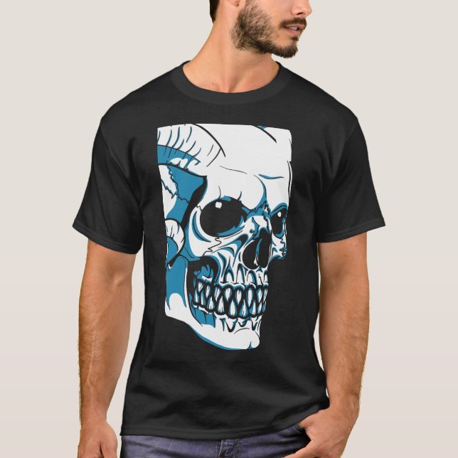 Skull with horns t shirt (Framsida)