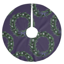 Skull Wreath Julgransmatta Borstad Polyester