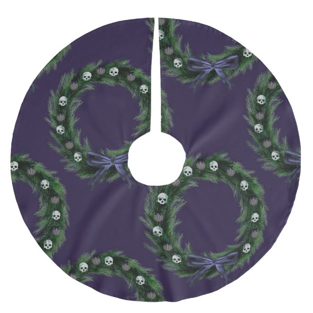 Skull Wreath Julgransmatta Borstad Polyester (Framsidan)
