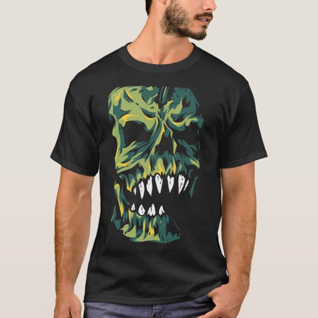Skull Zombie T Shirt (Framsida)