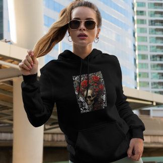 Skulla med Ron Vild Hair i Vintage Löv T Shirt