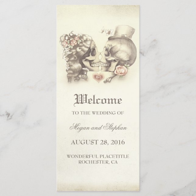 Skulla några Bröllopsprogram för daglig Söt Program (Framsida)