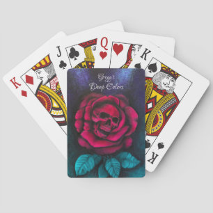 Skulla på ett Ro klassiskt uppspelningskort Casinokort