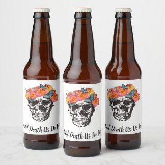 Skulla tills vi dör Dela Bröllop Vin-etiketter Ölflaska Etikett