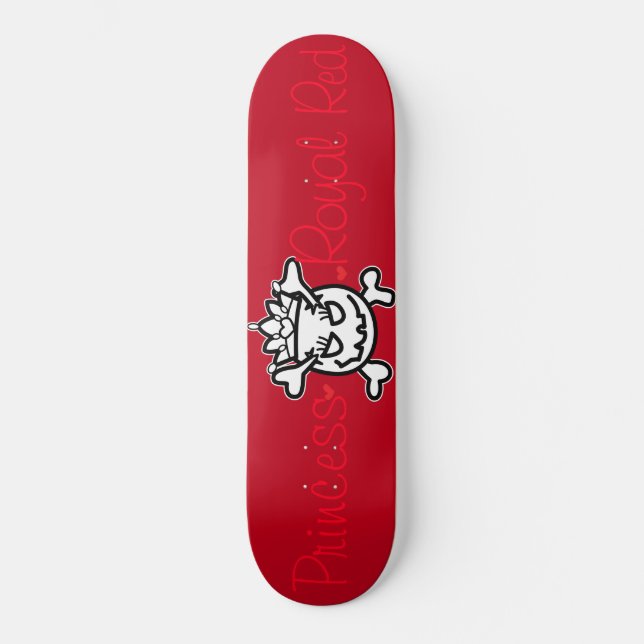Skullägg på Royal Red Mini Skateboard Bräda 18,5 Cm (Framsida)