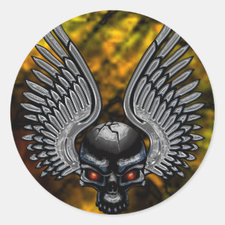 Skullande X-etikett Runt Klistermärke