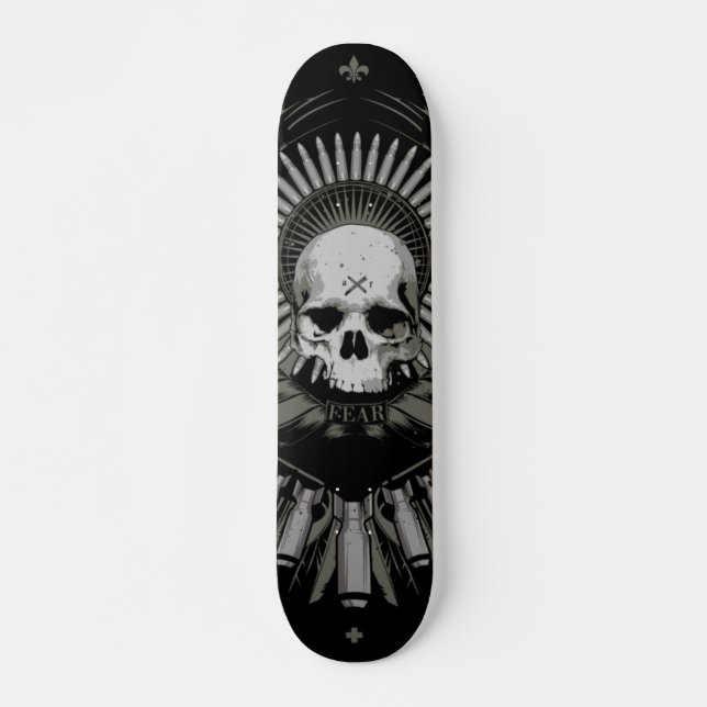 skullbig old school skateboard bräda 21,6 cm (Framsida)