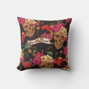 Skullblommor Dold-bakgrund Kudde