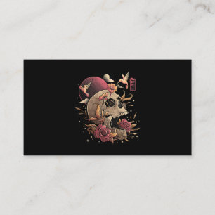 Skullblommor Skeleton Halloween Japa Visitkort