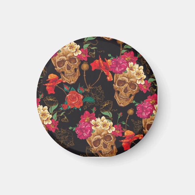 Skullblommor: Sömlös Mörk - bakgrund. Magnet (Framsidan)