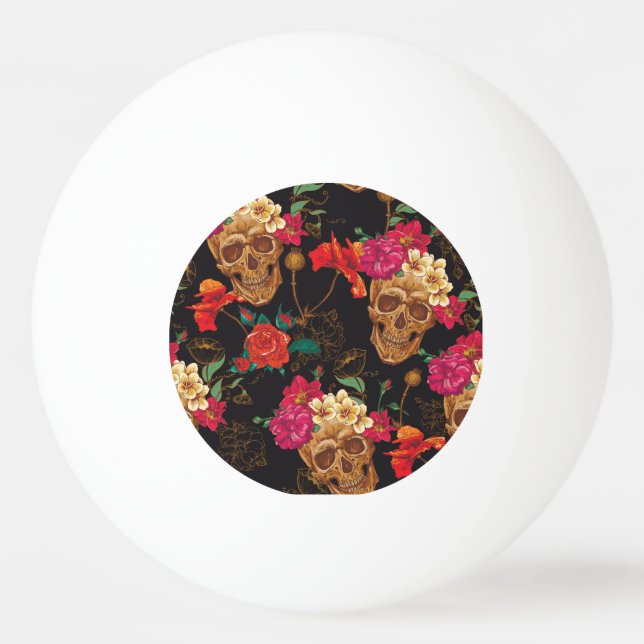 Skullblommor: Sömlös Mörk - bakgrund. Pingisboll (Framsidan)