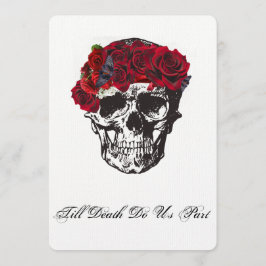 Skullbröllopsinbjudan - till döden gör oss del inbjudningar