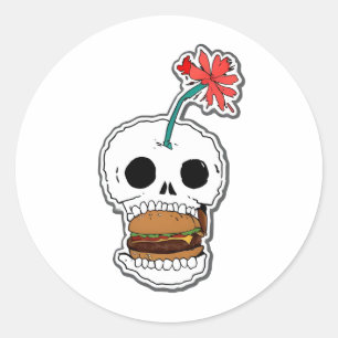 Skullburk Runt Klistermärke