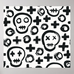 Skullcirkeln Kor: Sömlös Dekoration. Poster