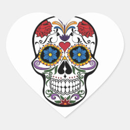 Skulldekal Hjärtformat Klistermärke