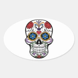 Skulldekal Ovalt Klistermärke