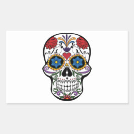 Skulldekal Rektangulärt Klistermärke
