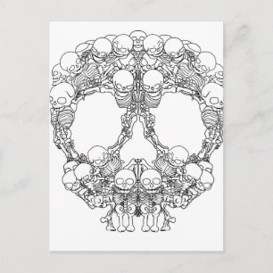 Skulldesign - Döskallarnas pyramid Vykort