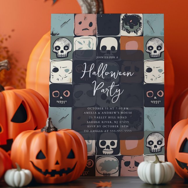 Skulldesign Halloween fest Inbjudningar (Skapare uppladdad)