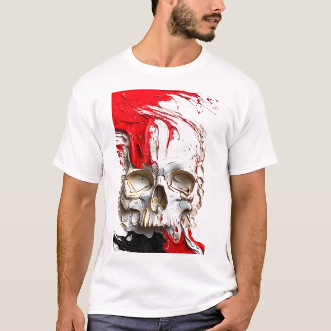 🏈 💀 🎨 skulldiagram t shirt (Framsida)